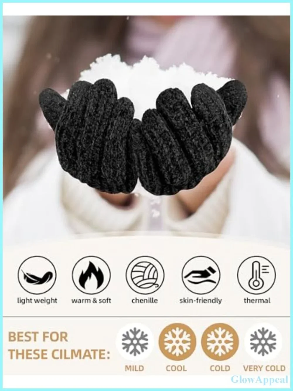 Women's Winter Gloves Touchscreen Finger Warm Fleece Lined Cold Weather Gloves
